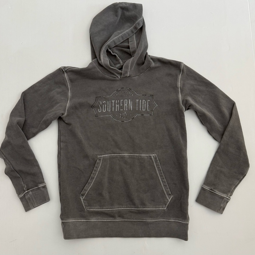 Southern Tide Mens Small Gray  Cotton Hoodie Sweatshirt‎